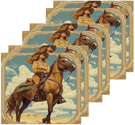 Xigua Beautiful Cowgirl Washcloth Set