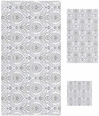 Vibrant Design Luxurious Feel 3-Piece Bathroom Towel Set