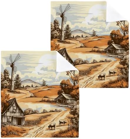 Vintage Style Soft Washcloths Set