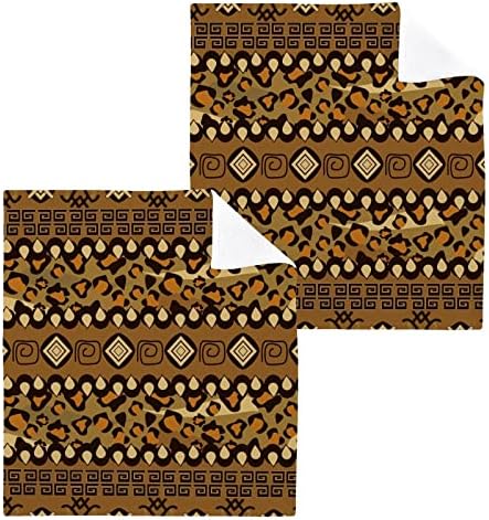 WELLDAY African Cheetah Skin Washcloths 2 Pack
