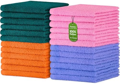 24-Piece Luxurious Cotton Washcloth Set for the Luxuriousparams