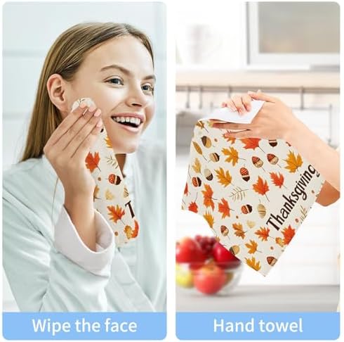 Xigua Autumn Leaves Washcloth Set Best for Handheld Use