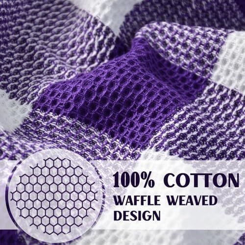 Cleanbear 4-Piece BUFFALO CHECK Face Towels for Showering