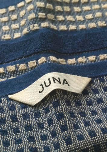 Juna Check Series Washcloth Dark BlueSand 12 x 12