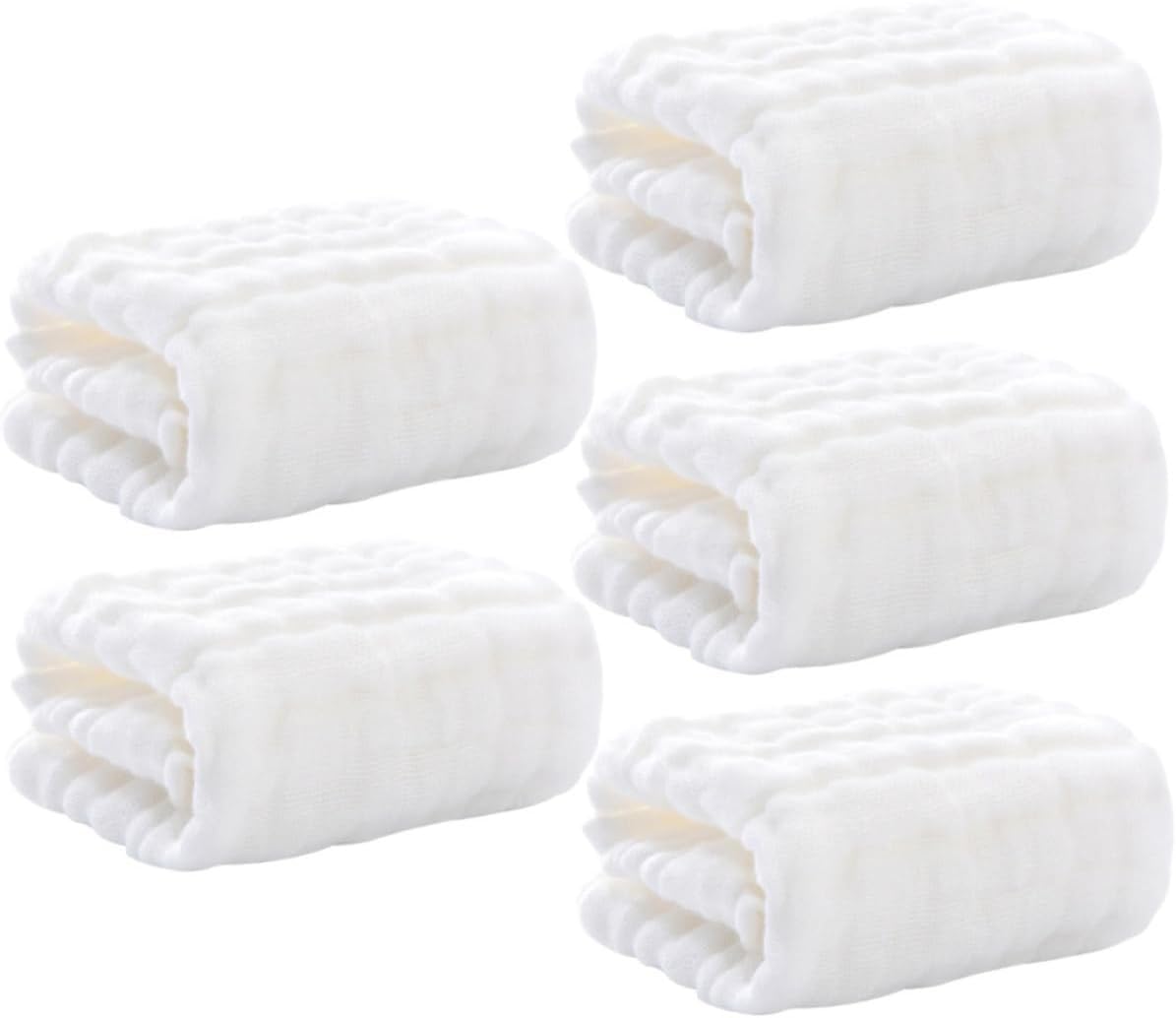 5pcs Muslin Washcloths for Newborns Soft Durable Absorbent