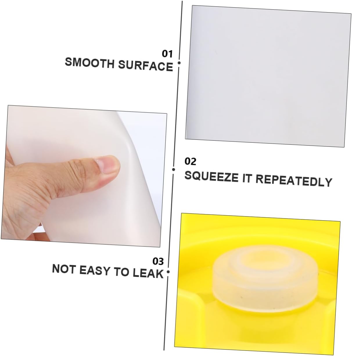 Dual Nozzle Squeeze Bottles for Ketchup Salad Dressing