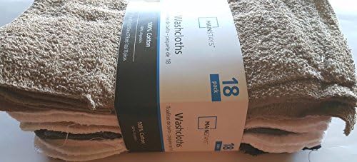 Mainstay 18-Pack Assorted Cotton Terry Washcloths