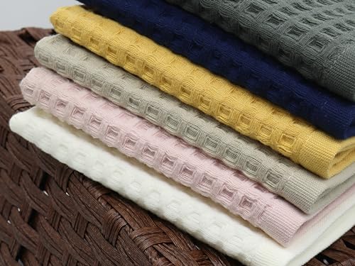 Exceptional Cotton Waffle Wash Cloths Soft Thin and Durable 13x13 inch 6-Pack