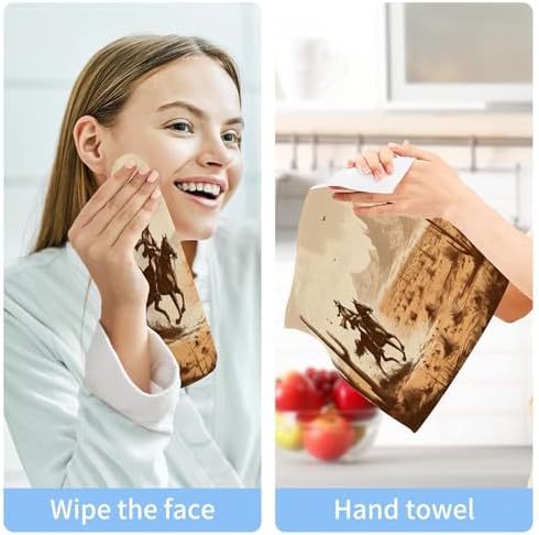 Fast-Dry Soft 12x12 Cotton Face Towels for Bathroom Gym Use