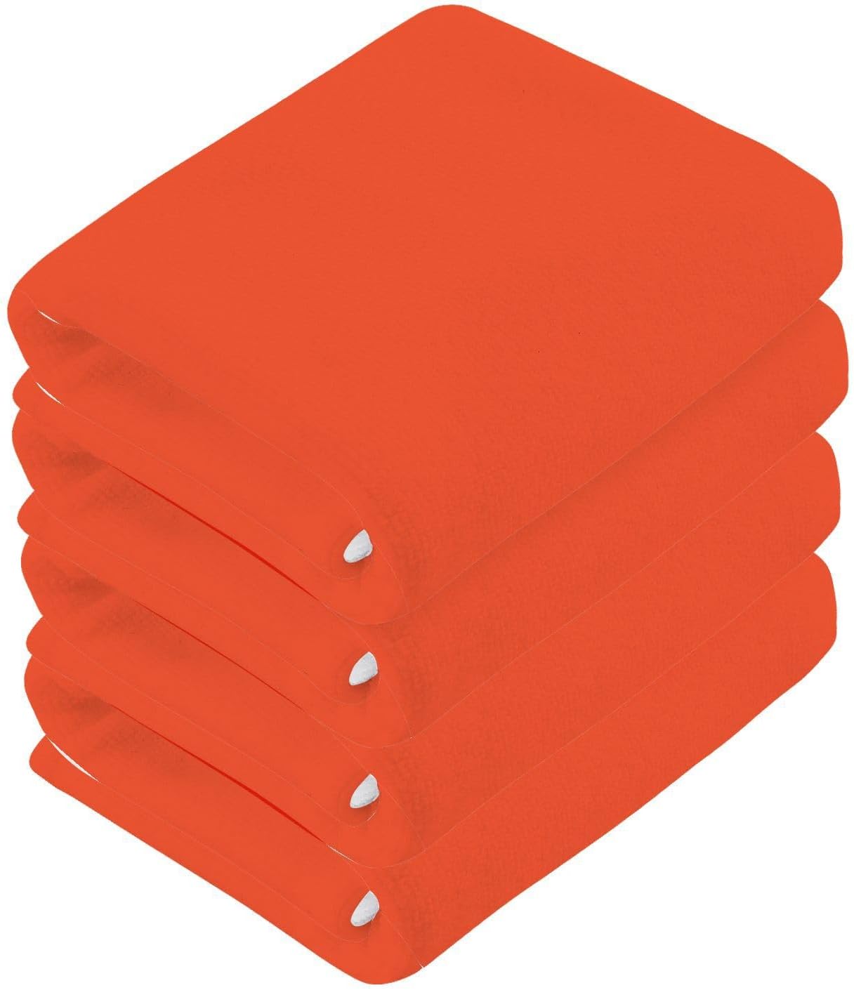 Plain Orange Solid Washcloth 12x12in 2 Pack Absorbent Cotton Towel