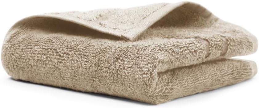 Cariloha Washcloth Stone 12x12 Turkish Cotton Viscose Blend Ultra-Soft Absorbent