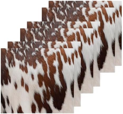 Xigua Cow Brown White Washcloths - 2 Pack 12x12 Inches