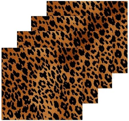 Leopard Print Reusable Washcloths Set