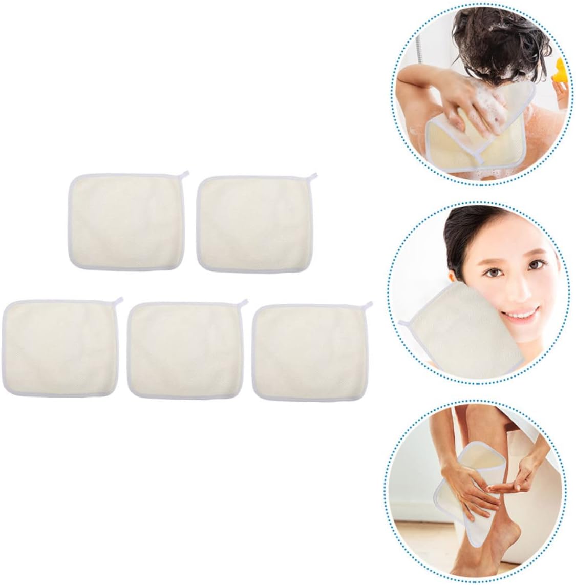 5-Piece Exfoliating Scrub Towels for Body Back Use
