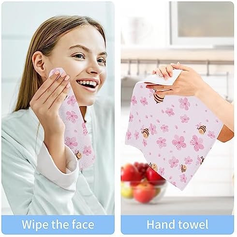 Luxury Pink Cherry Blossom Bath Towels 2 Pack