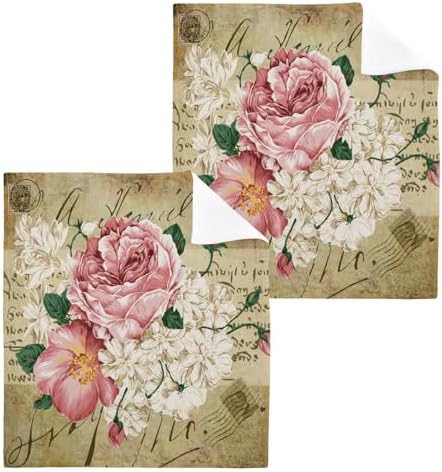 Luxury Floral Washcloth Set for bath beyond