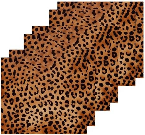Leopard Print Washcloth 2-Pack Soft Cotton for Bathroom Gym Spa Hotel