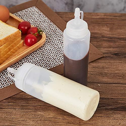 16 oz White Plastic Squeeze Condiment Bottle with Twist-On Cap