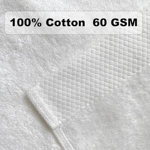 Luxury 100 White Cotton Washcloths for Bathroom Beyond