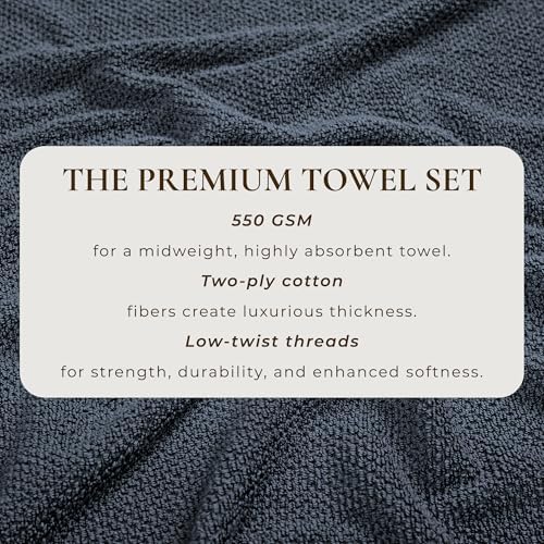 Great Bay Home Navy Washcloth 12-Pack 13x13