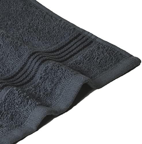 Belizzi Home Ultra Soft Cotton Washcloths 12 Pack 12x12 Inch Charcoal Grey