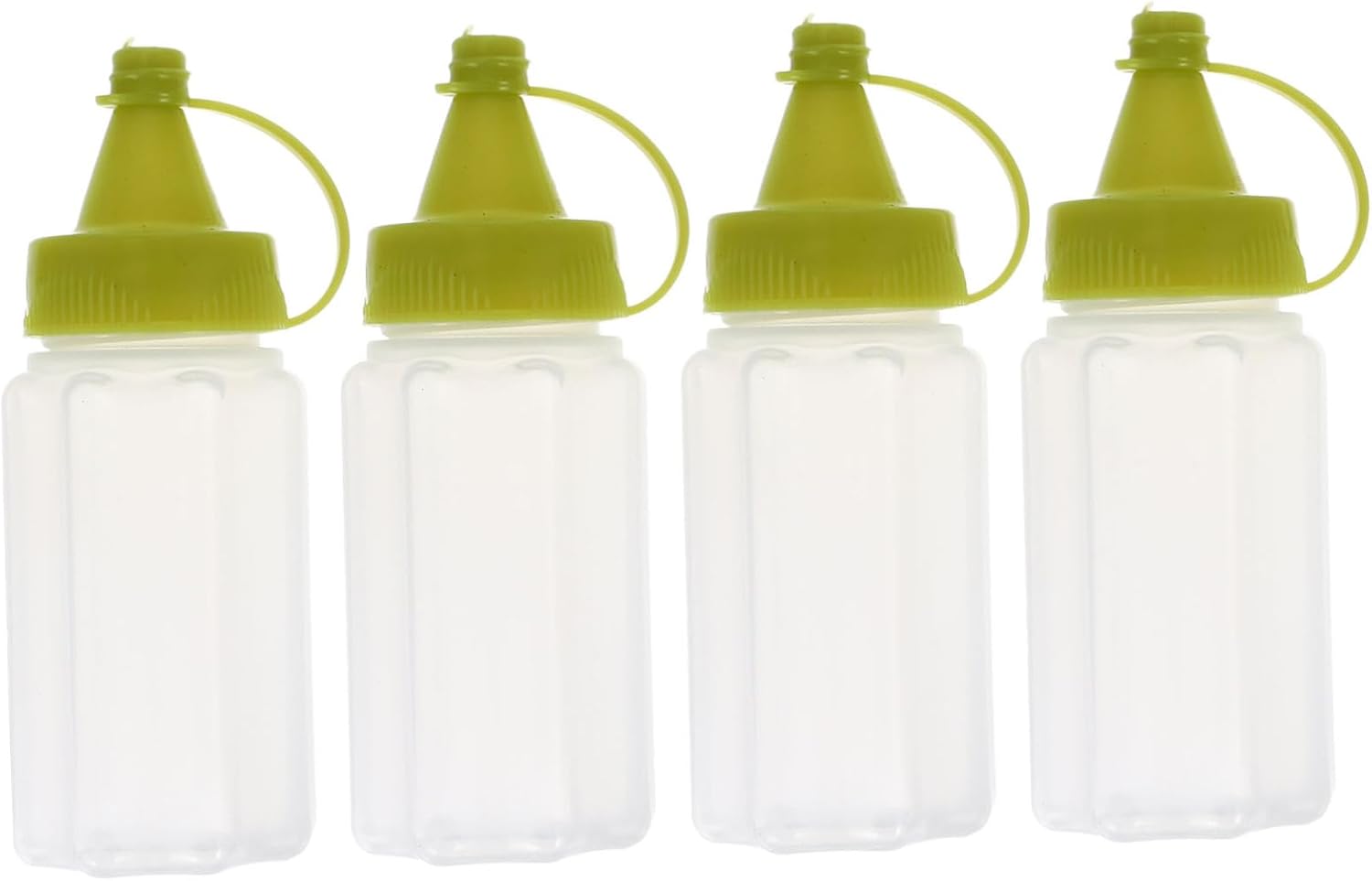 4-Piece Squeeze Bottle Set Build Your Perfect Ketchup Mustard and Dressing Dispensers