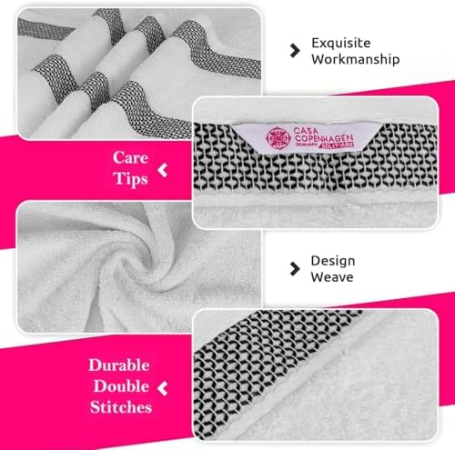 Solitaire Mix 6-Piece Cotton Towels Luxurious Family Set
