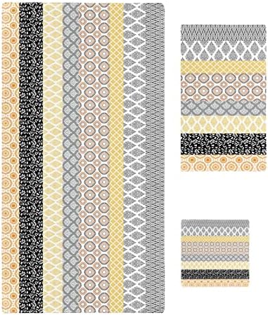 Luxurious Microfiber Boho Bathroom Towel Set Chic for Home Backup Use