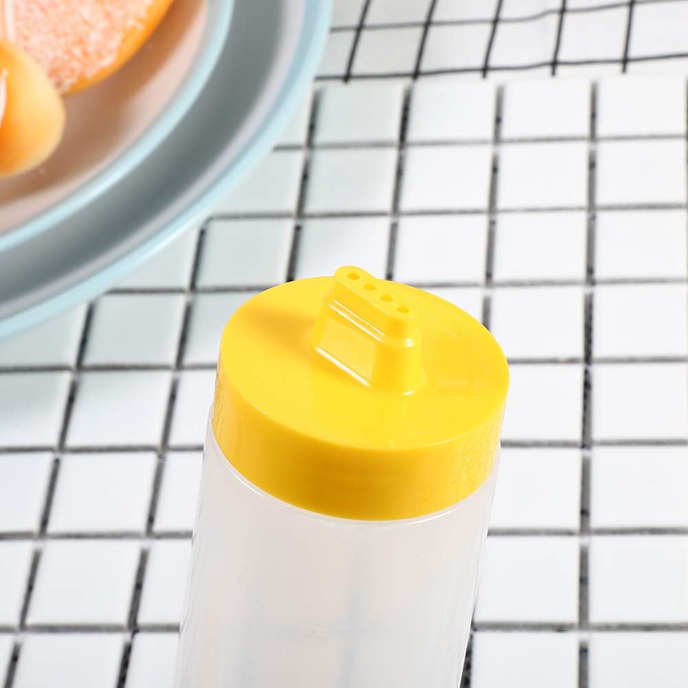 Hapivida - 4-Hole Condiment Squeeze Bottles - Ergonomic Design for Simplicity