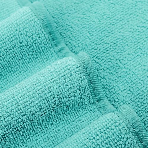 Pure Microfiber Washcloth Set Face and Body 13x13 in Lint Free Premium Quality