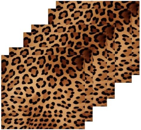 Xigua Leopard Print Washcloths - 2 Pack Soft Absorbent Face Towels