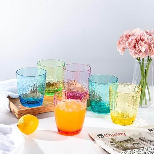 Hampered Plastic Tumbler Set of 12 Multicolor