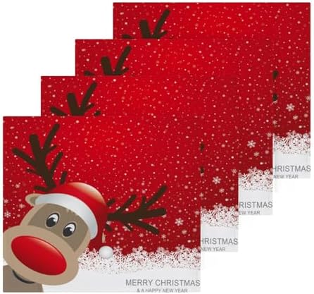 Christmas Reindeer Washcloth Set 2-Pack Limited-Time Offer Free Shipping