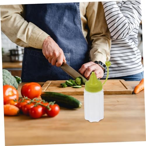 BRIGHTFUFU 4-Piece Squeeze Sauce Bottles for Ketchup Honey and Salad Dressings