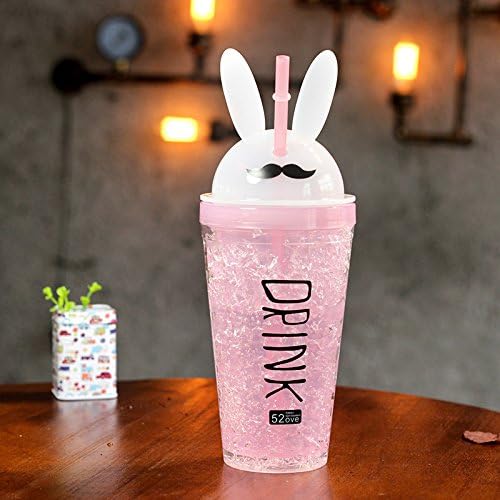 Seelucky Bunny Travel Tumbler with Straw No-Ice Requirement Leak-Proof Durable