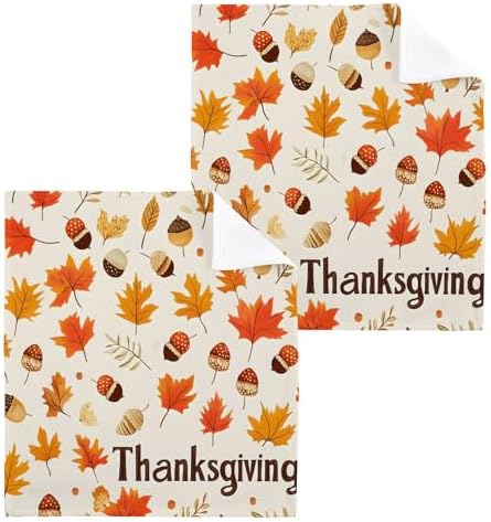 Xigua Autumn Leaves Washcloth Set Best for Handheld Use