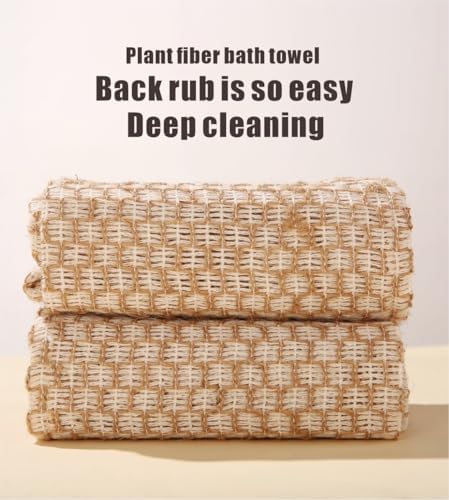Eco-Friendly Jute Back Body Exfoliating Washcloth Towel for Men Women