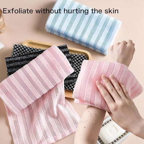 4-Piece Exfoliating Body Scrub Towels for Men Women