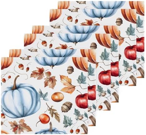 Xigua Watercolor Autumn 12x12 inch Washcloth Set