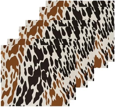 Rustic Cow Print Washcloth Set