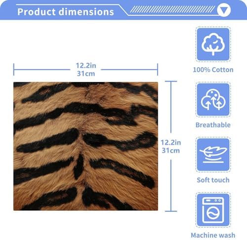 VIBRANT Tiger Skin Texture 2-Pack Washcloths for Bathroom