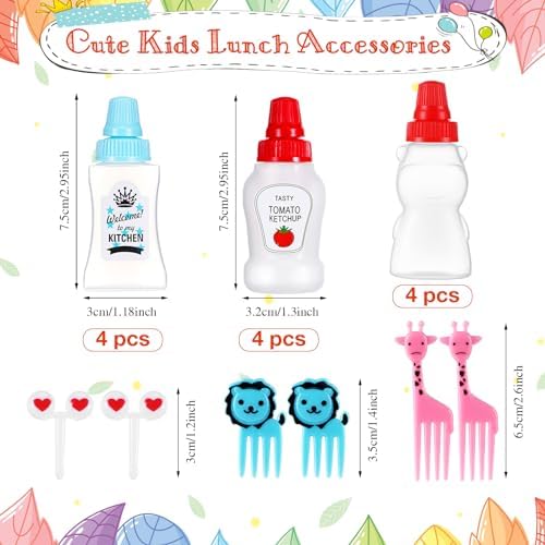 SunnychICC - 130 Pcs Bento Box Accessories for Kids