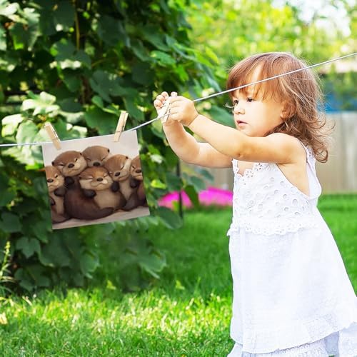 2-Pack Cute Otters Washcloths for Bathroom