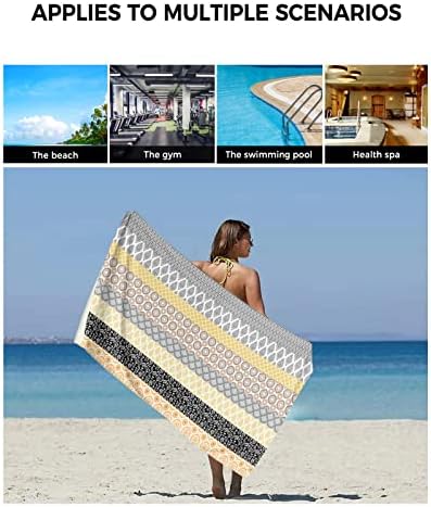 Luxurious Microfiber Boho Bathroom Towel Set Chic for Home Backup Use
