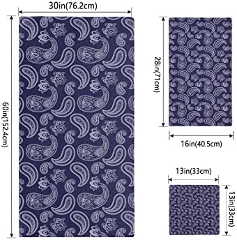 Ethnic Style Indigo Bath Towels Set