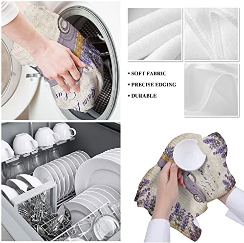 Soothing Farmhouse Microfiber Kitchen Towels 2Pack Quick Drying Soft