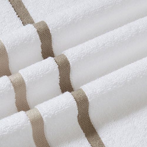 Comfort Spaces Cotton 8 Piece Bath Towel Set Striped