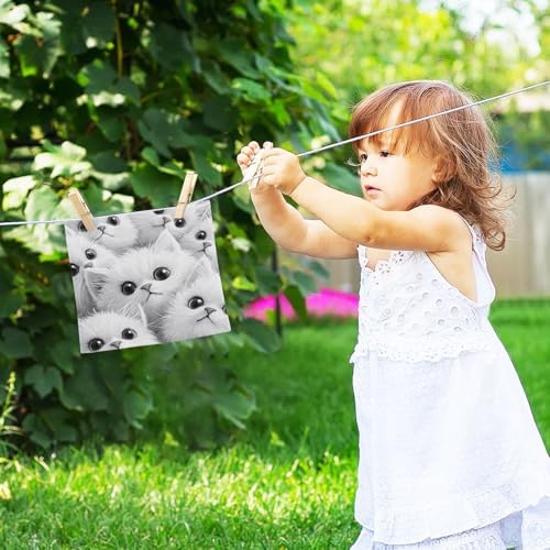 Vibrant Kawaii Kitten Washcloths for Your Washroom