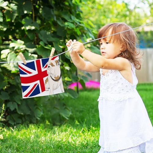 ALAZA Bulldog of The British Flag 12x12 Washcloth 2-Pack