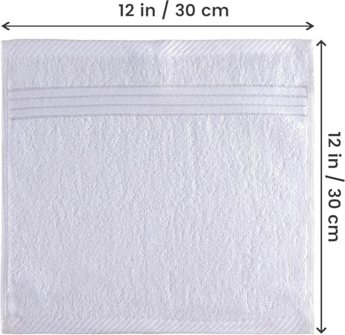Effortless Clean 12 x 12 Inch Set Diamond Terry Cotton Washcloths